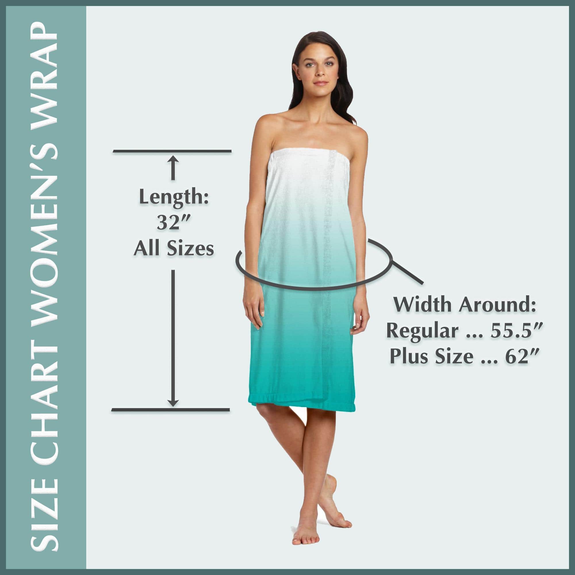 55.5" x 32.5" Eggplant Womens Shower Wrap